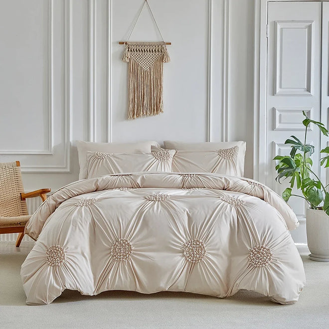 Peça de Roupa de Cama Floral Linho, peça de roupa de cama da VivaCasa — imagem 7