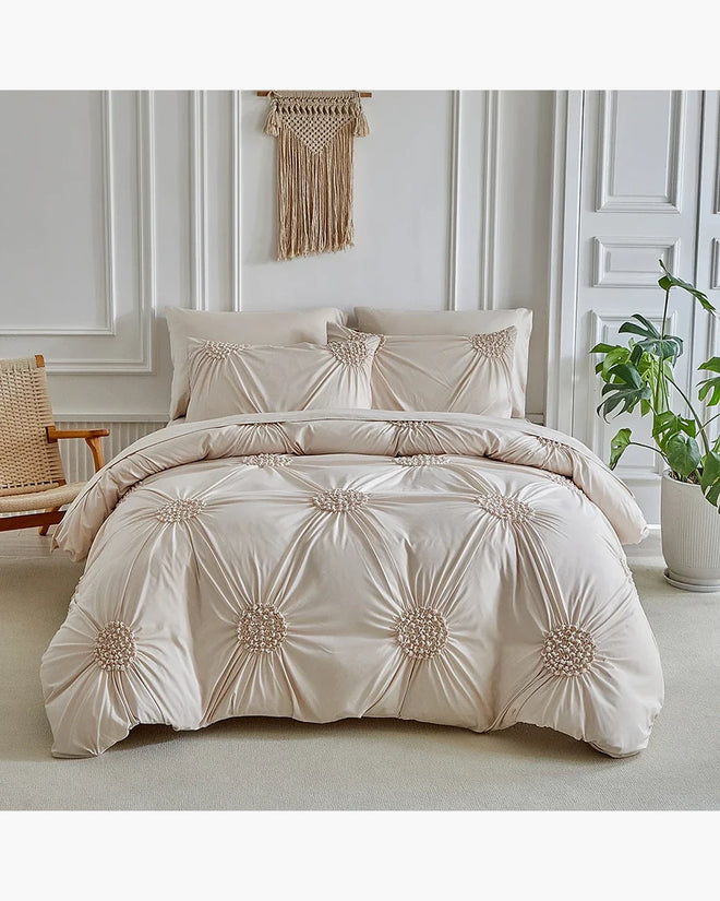 Peça de Roupa de Cama Floral Linho, peça de roupa de cama da VivaCasa