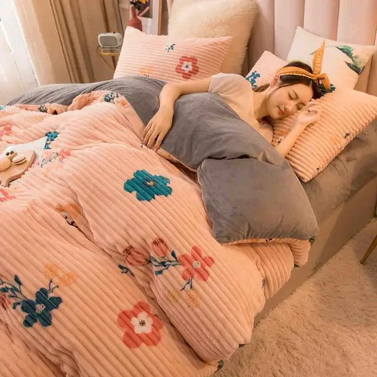 Peça de Roupa de Cama Veludo, peça de roupa de cama da VivaCasa — imagem 10