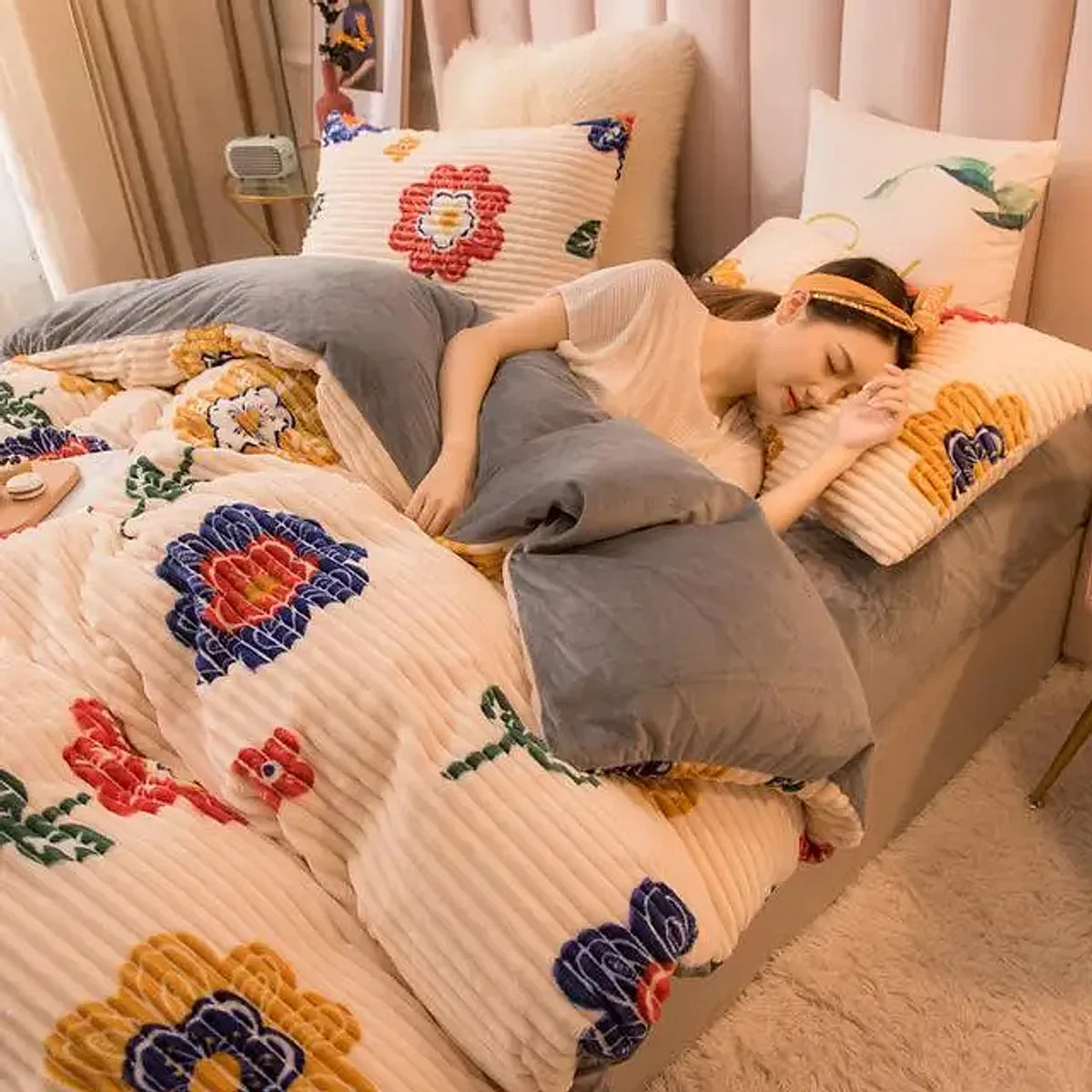 Peça de Roupa de Cama Veludo, peça de roupa de cama da VivaCasa — imagem 11