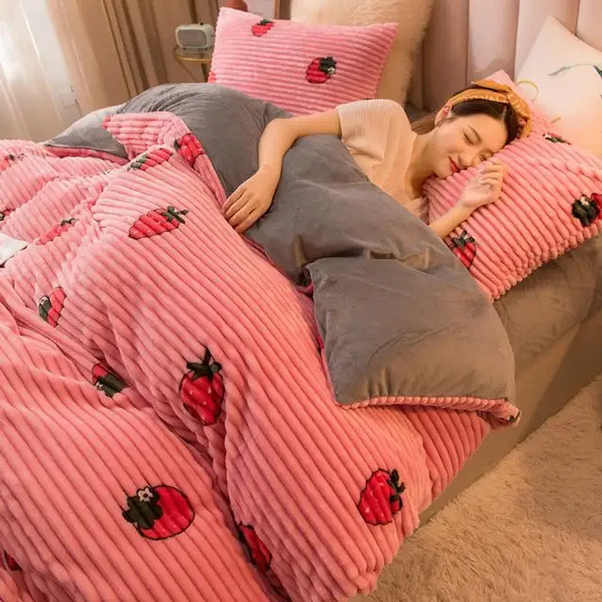 Peça de Roupa de Cama Veludo, peça de roupa de cama da VivaCasa — imagem 16