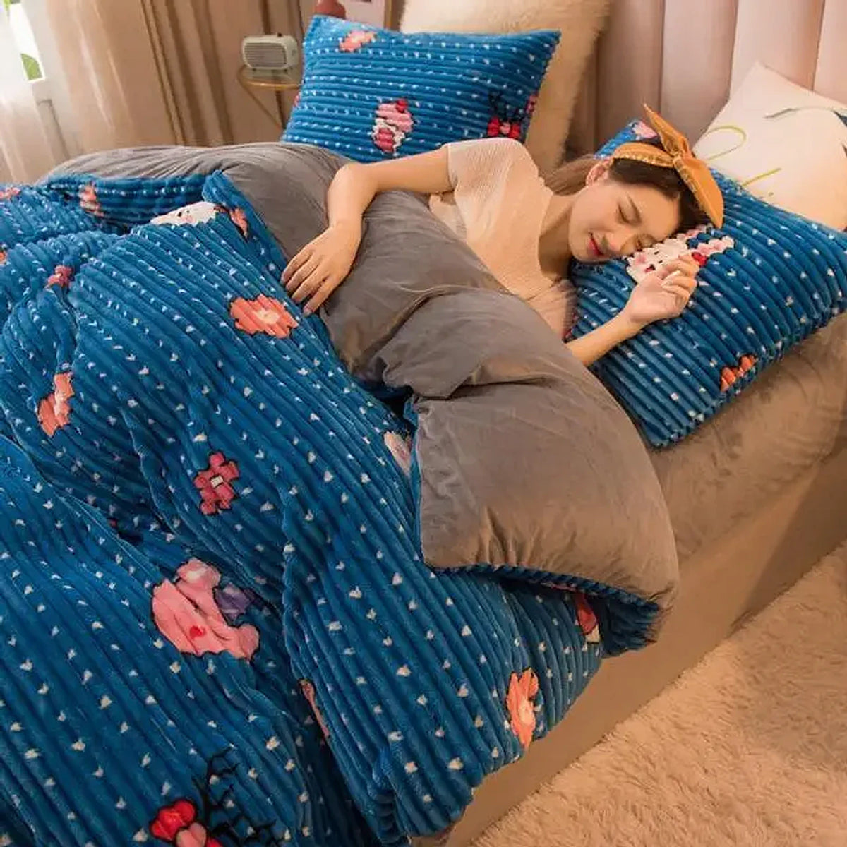Peça de Roupa de Cama Veludo, peça de roupa de cama da VivaCasa — imagem 8
