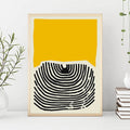 Pintura Moderna Abstrata Decoração Yellow