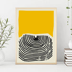 Pintura Moderna Abstrata Decoração Yellow