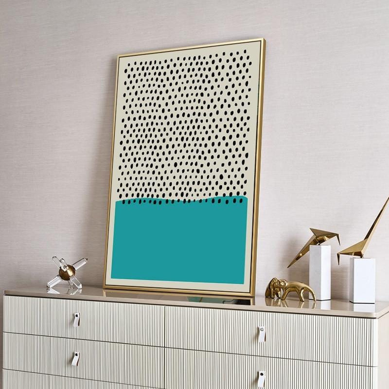 Pintura Moderna Abstrata Decoração Blue