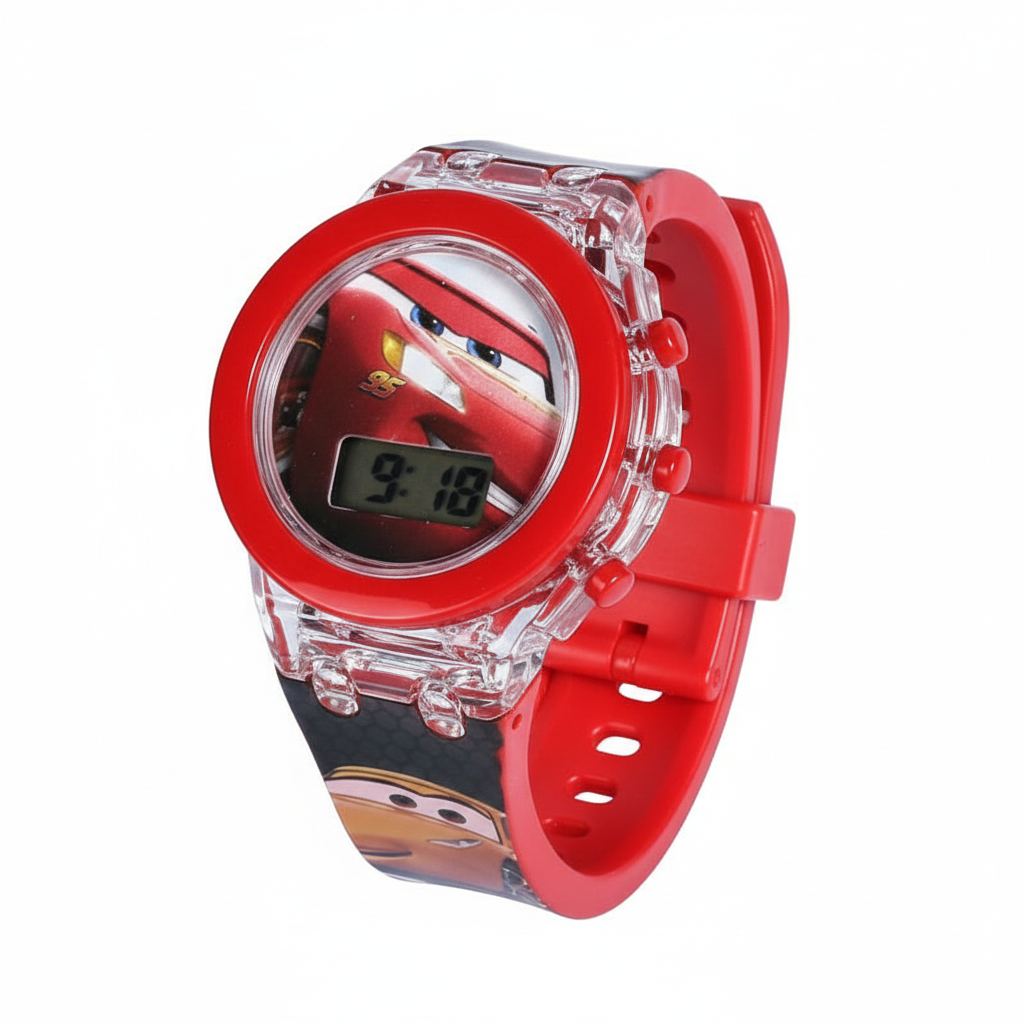 Relógio Infantil Carros para menino impermeável digital