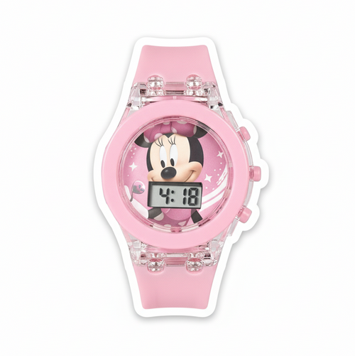 Relógio infantil Minnie para menina impermeável digital