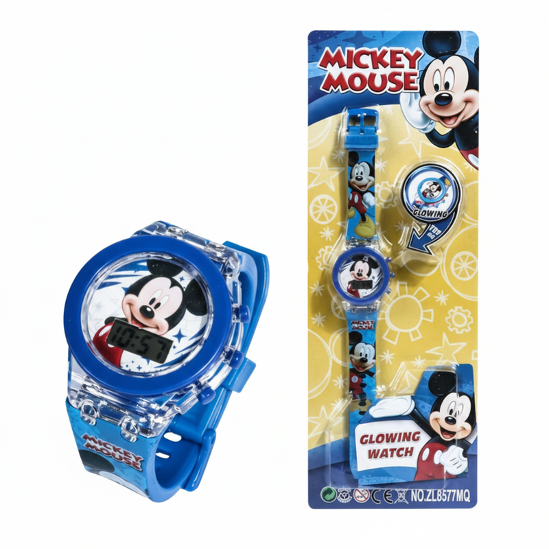 Relógio Infantil Mickey para menino impermeável digital