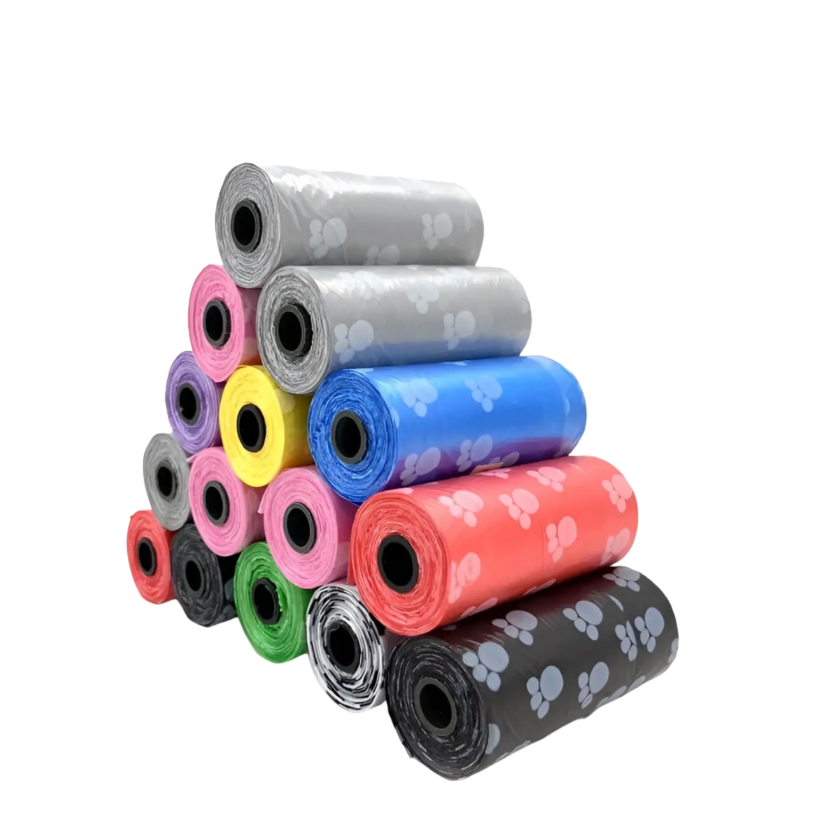 Sacos de Lixo biodegradáveis (Kit-15 rolos com 225 sacolas cada) colorido