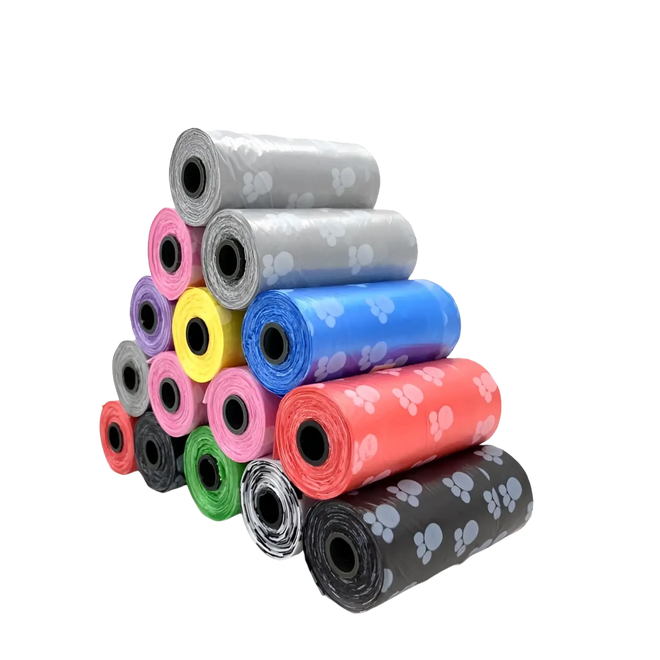 Sacos de Lixo biodegradáveis (Kit-15 rolos com 225 sacolas cada) colorido