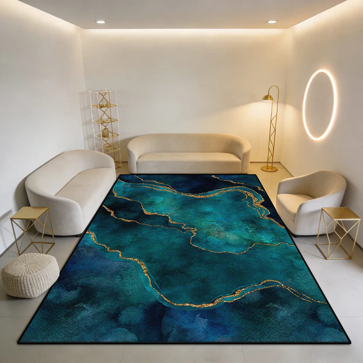 Tapete Decorativo Contemporâneo Abstrato, peça de tapetes da VivaCasa — imagem 6