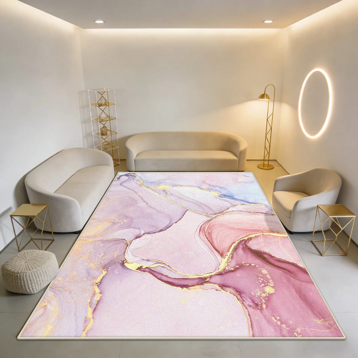 Tapete Decorativo Contemporâneo Abstrato, peça de tapetes da VivaCasa — imagem 7
