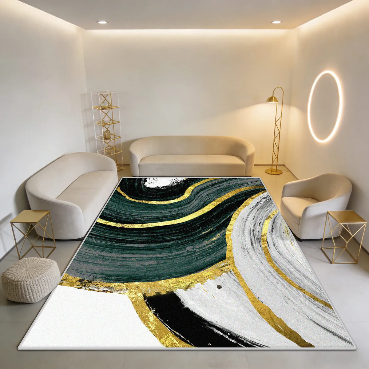 Tapete Decorativo Contemporâneo Abstrato, peça de tapetes da VivaCasa — imagem 9