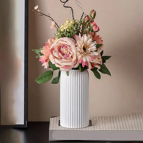 Vaso Decorativo Floral Listrado, peça de vasos decorativos da VivaCasa — imagem 3
