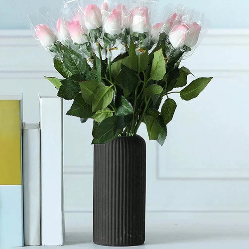 Vaso Decorativo Floral Listrado, peça de vasos decorativos da VivaCasa — imagem 4