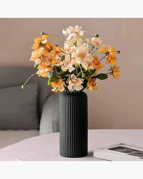 Vaso Decorativo Floral Listrado, peça de vasos decorativos da VivaCasa