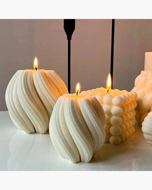 Vela Decorativa Geométrico Abstrato, peça de velas decorativas da VivaCasa