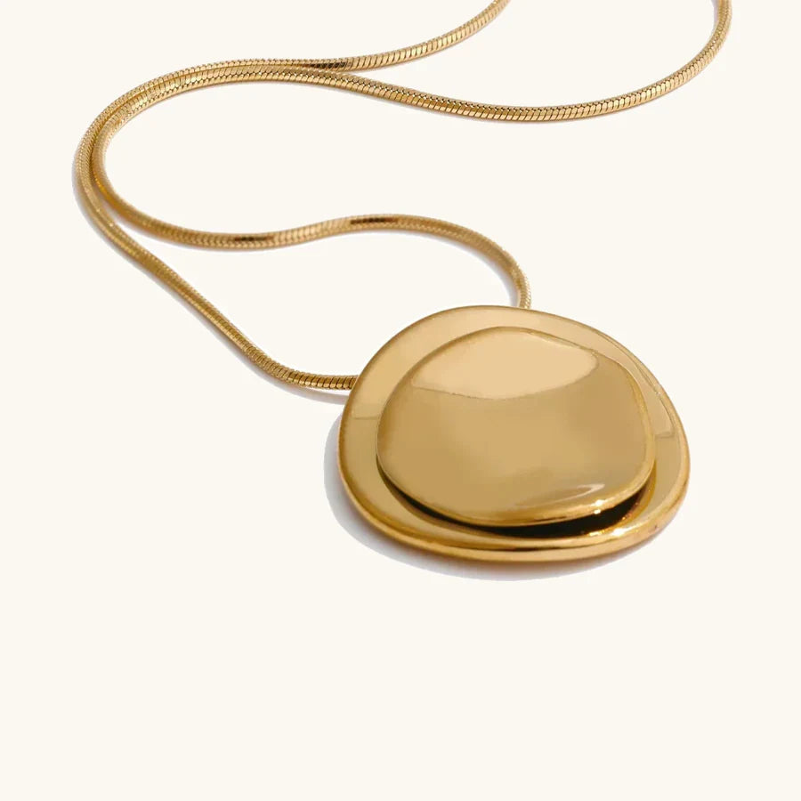 Colar Medalhas Duplas Dourado