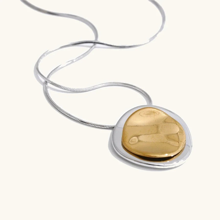 Colar Medalhas Duplas Bicolor