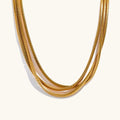 Colar Longo em Camadas Dourado