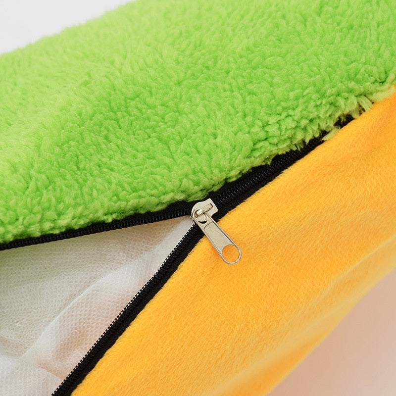 Nuopets Hot Dog Bed Dog Kennel Mat Warm Soft Bed