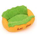 Nuopets Hot Dog Bed Dog Kennel Mat Warm Soft Bed YELLOW