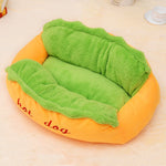 Nuopets Hot Dog Bed Dog Kennel Mat Warm Soft Bed