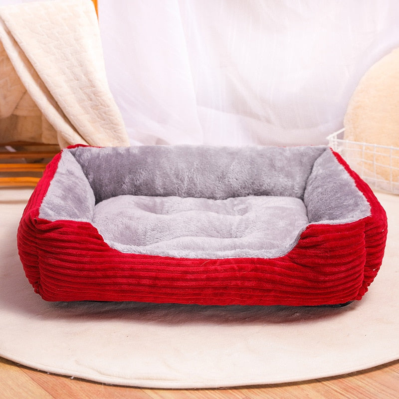 Rectangle Dog Bed Puppy Sofa red