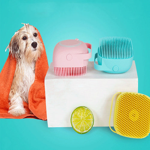PupFat | Escova de banho de silicone para cachorros e gatos